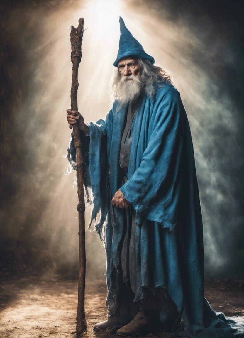 Enchanting Old Wizard with God Rays