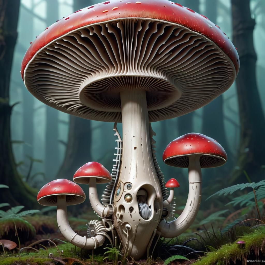 Surreal Biomechanical Mushroom