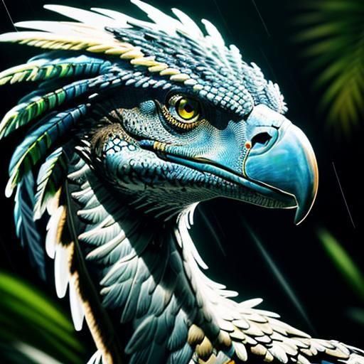 Feathered unknown dinosaur