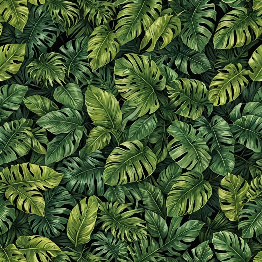 Lush Tropical Leaves