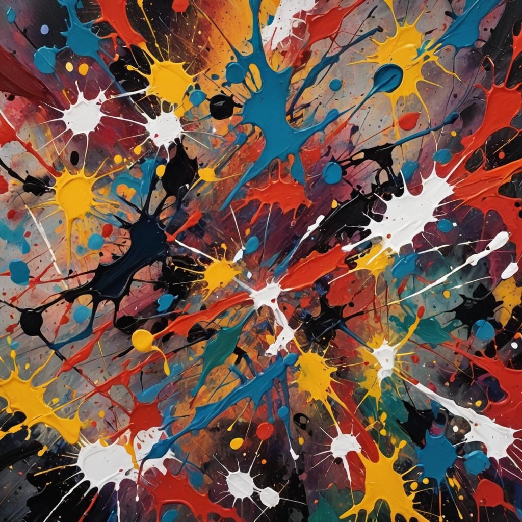 Abstract Expressionism: Vibrant Splatters and Bold Strokes