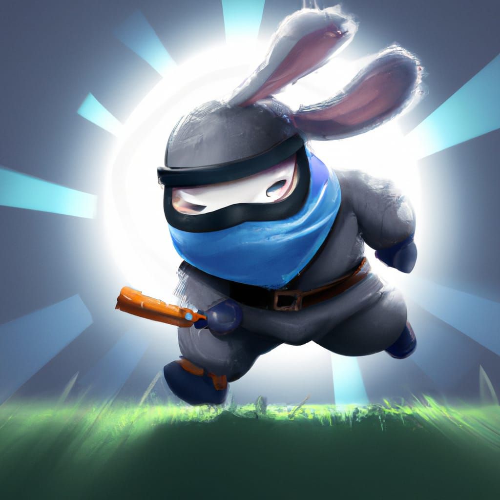 Masked Rabbit Bandit Fencing Champion