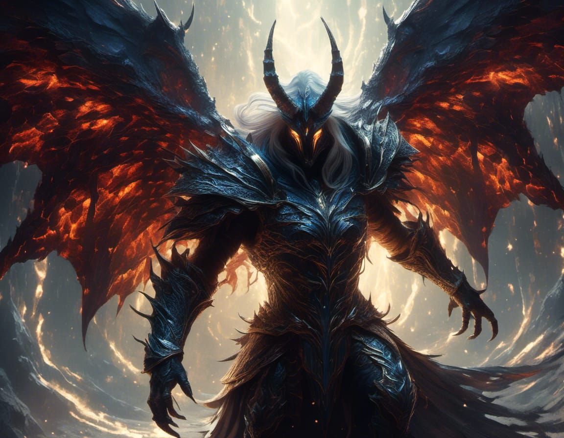 Grimdark Fire Serpent in Blue Flames