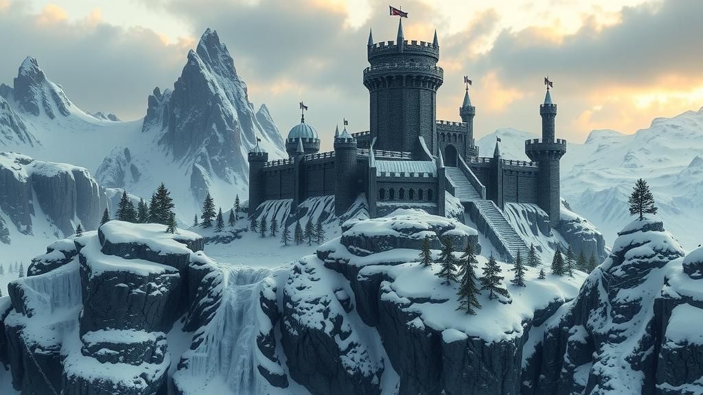 Majestic Kingdom of Drakar: A Colossal Stone Castle