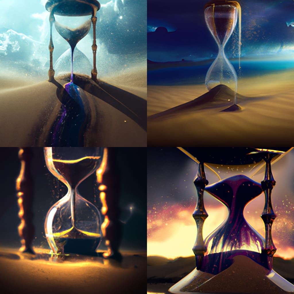 Galaxy Flowing Through Hourglass: Digital Matte Painting