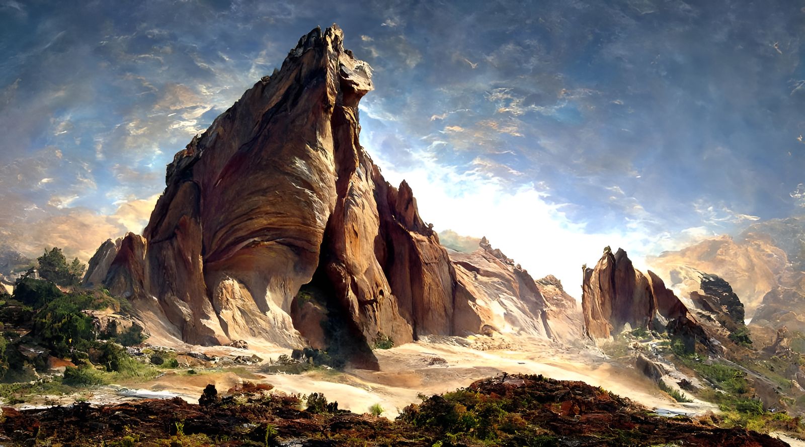 Vasquez Rocks: An Albert Bierstadt-Inspired Landscape