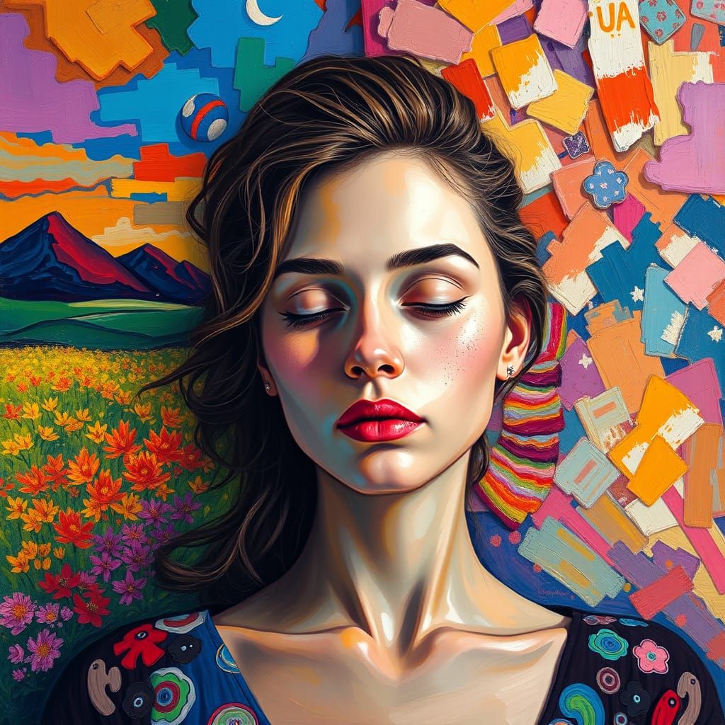 Woman in Dreams, Fauvist and Expressionist Styles