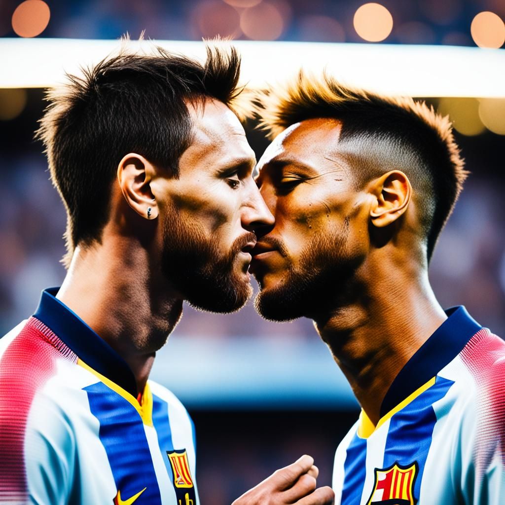 Soccer Stars Embrace: A Photographic Portrait