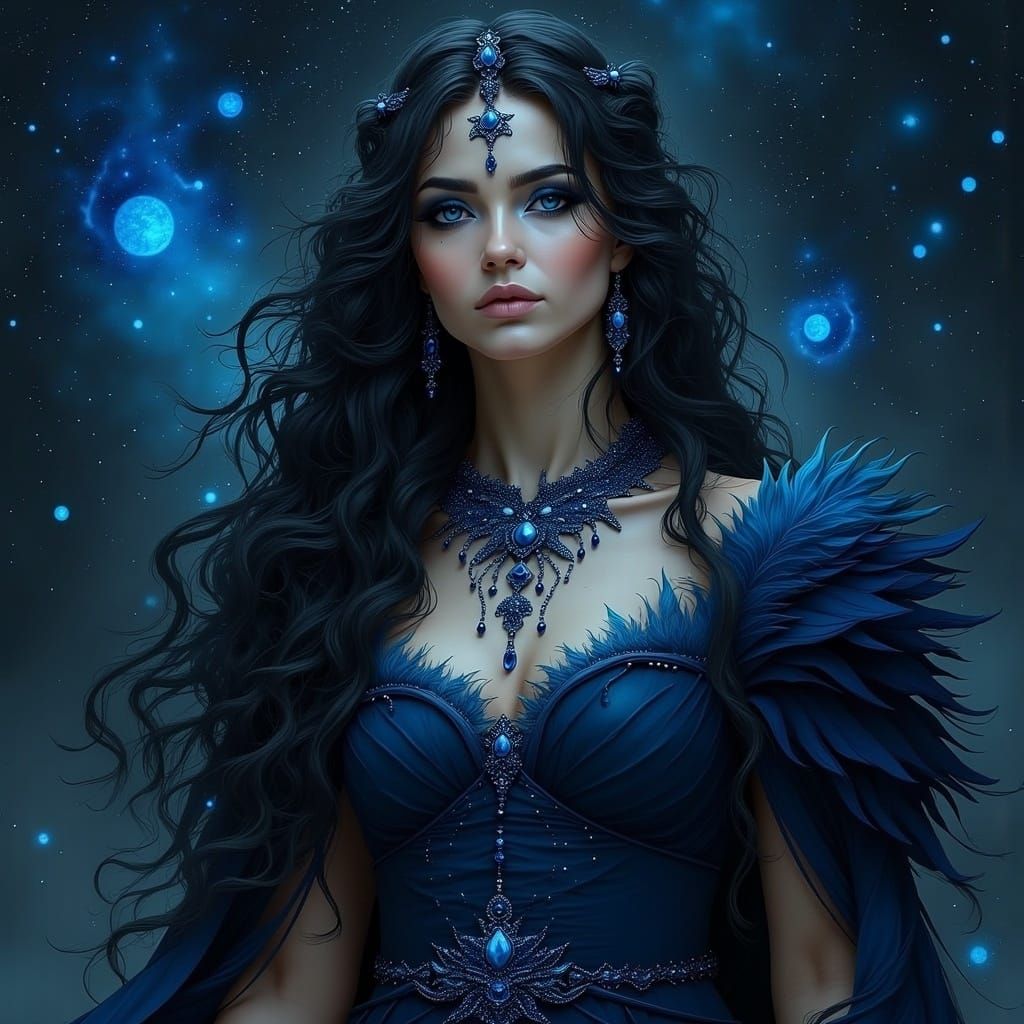 Mystic Enchantress of the Night: Ethereal Beauty