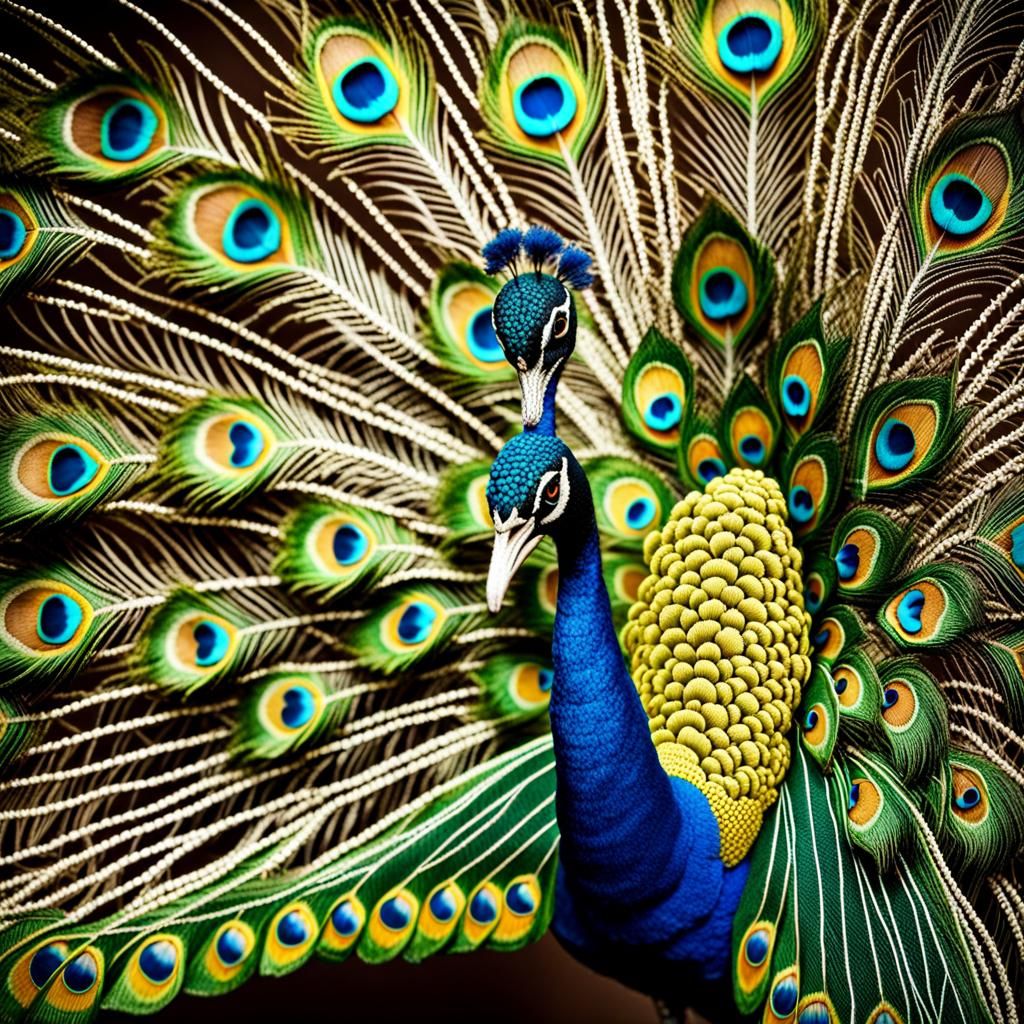 Lace Peacock: An Intricate AI Art Creation
