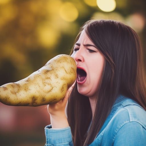 Lauren Boebert Yelling at a Potato: Professional Photo
