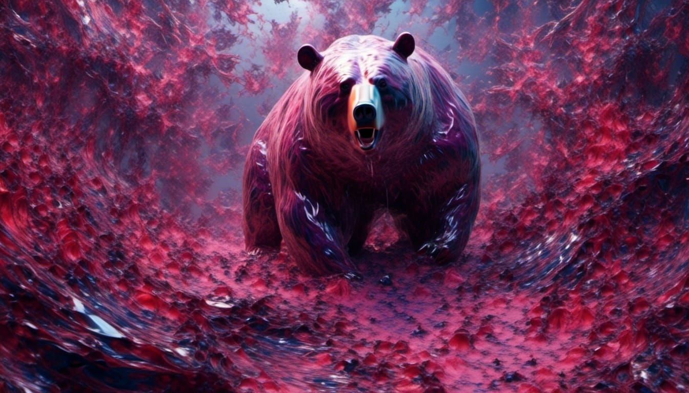 Abstract Art: Infundibulums in Surreal Landscape