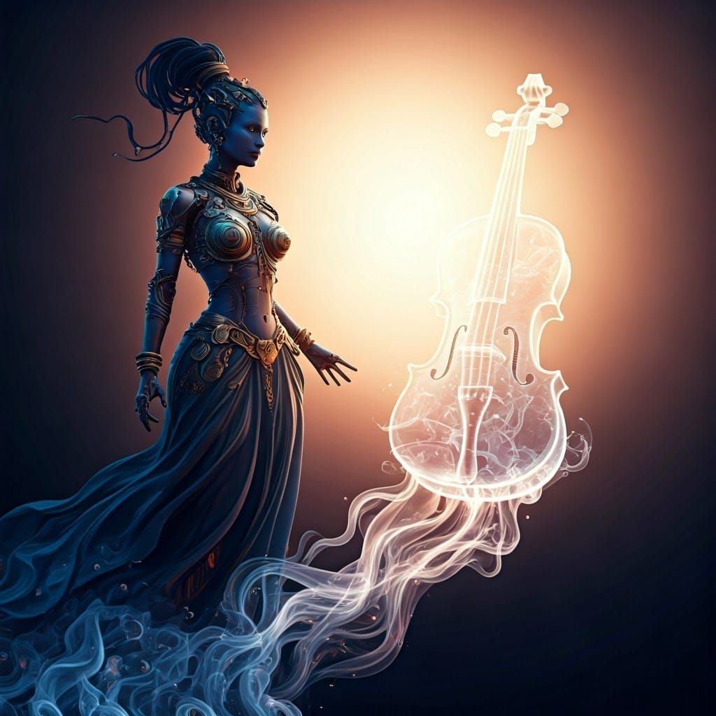 Ethereal Genie Unveiled in 8K Holographic Splendor