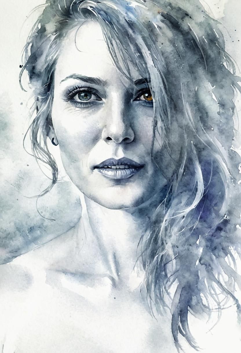 Charming Lady Portrait in Impasto Painting Style