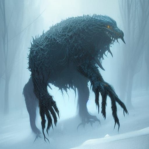 Sinister Image of Pagophobia, Fear of Ice