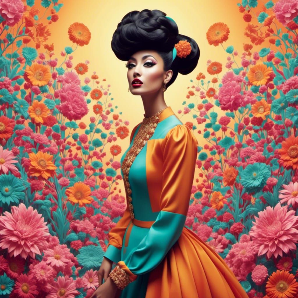 Whimsical Pop Art Self-Portrait Painting