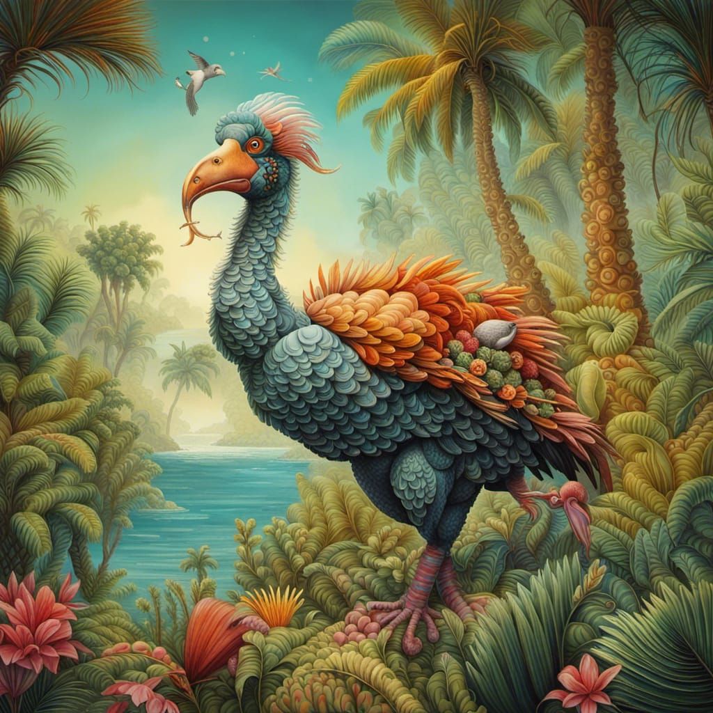 Dodo bird, extinct bird that once lived in Mauritius