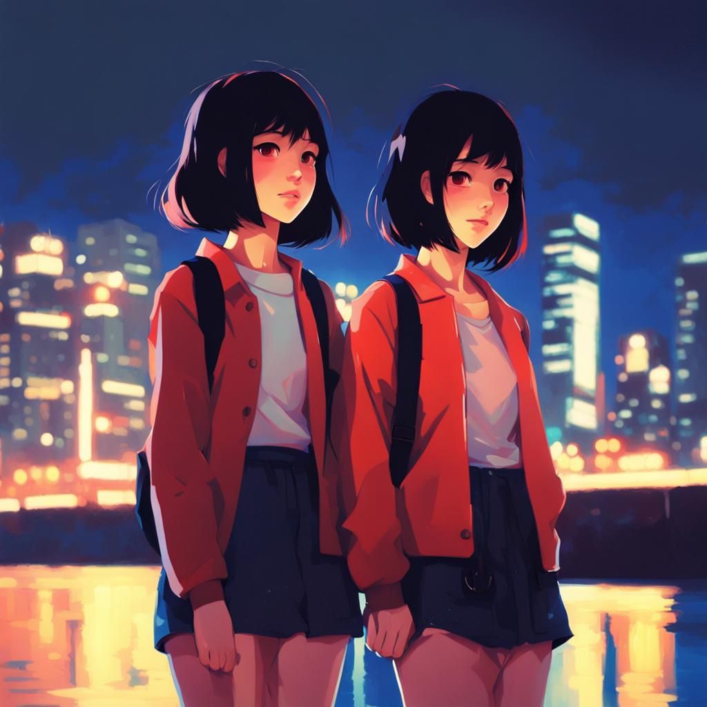 Friends at Riverside, Ilya Kuvshinov Style