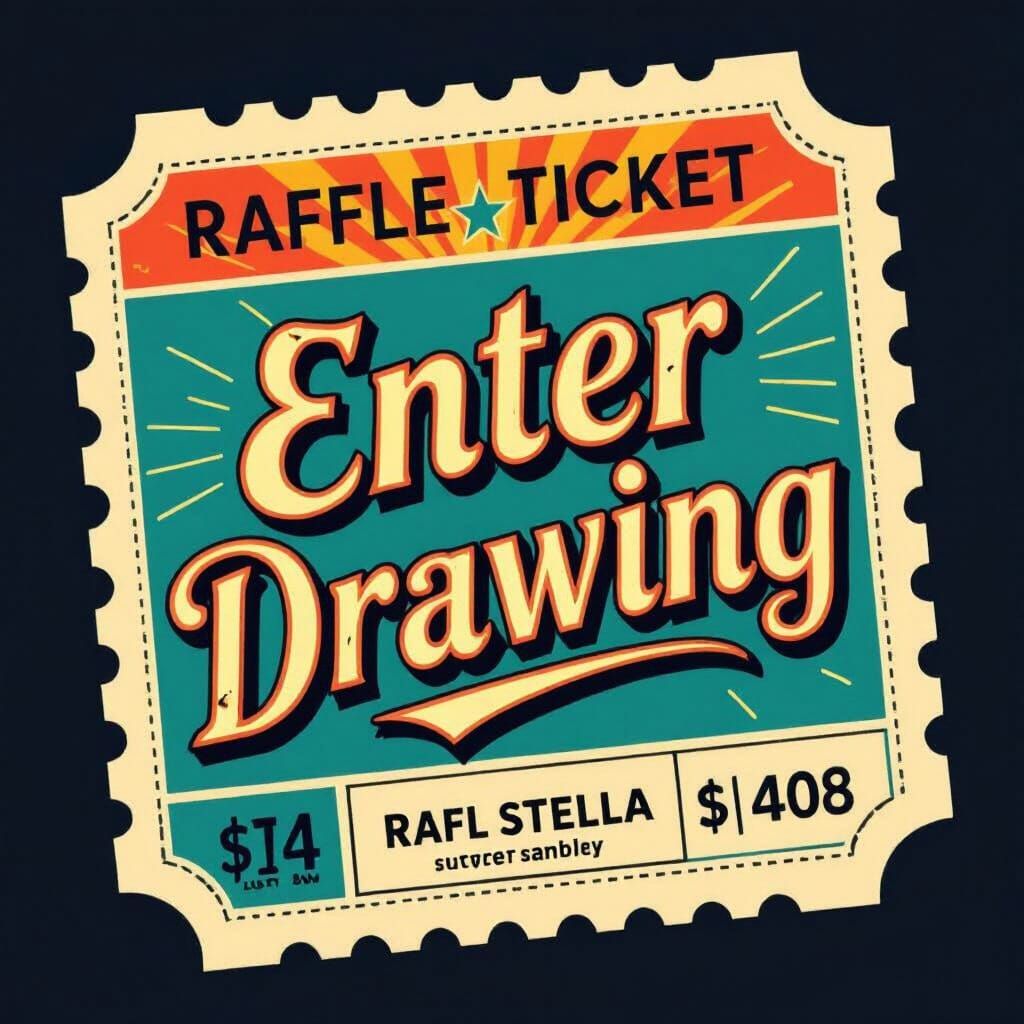 Enter Drawing Raffle Ticket Graphic