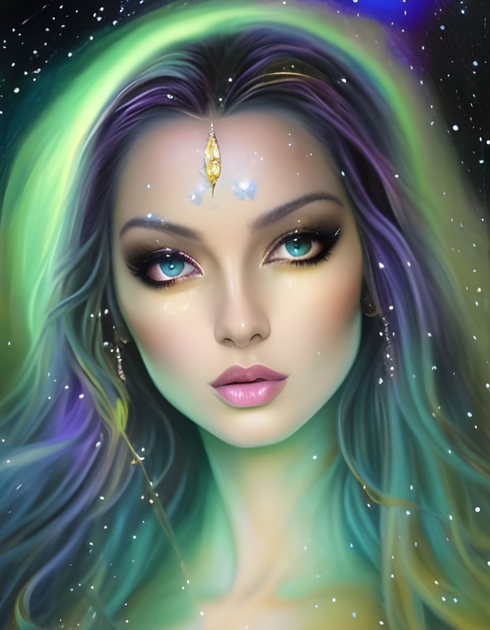 Alien Princess Exploring a New Planet in Science Fiction Art