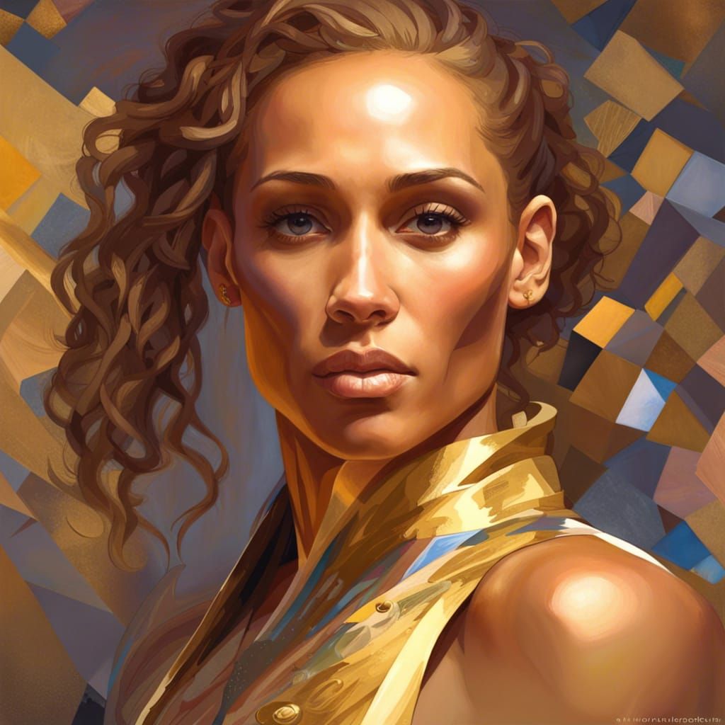 Portrait in Gustav Klimt Art Nouveau Style