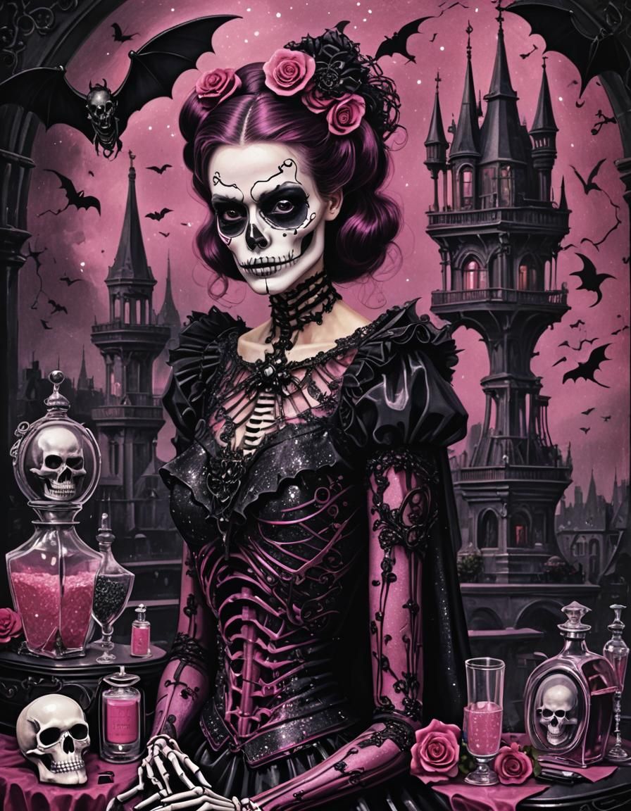 Gothic Glamour: A Dark Fashion Fantasy