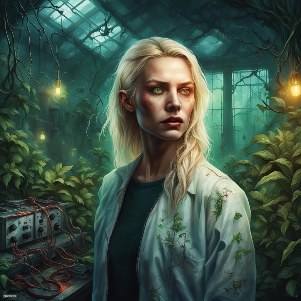 Vampire Portrait in Derelict Laboratory