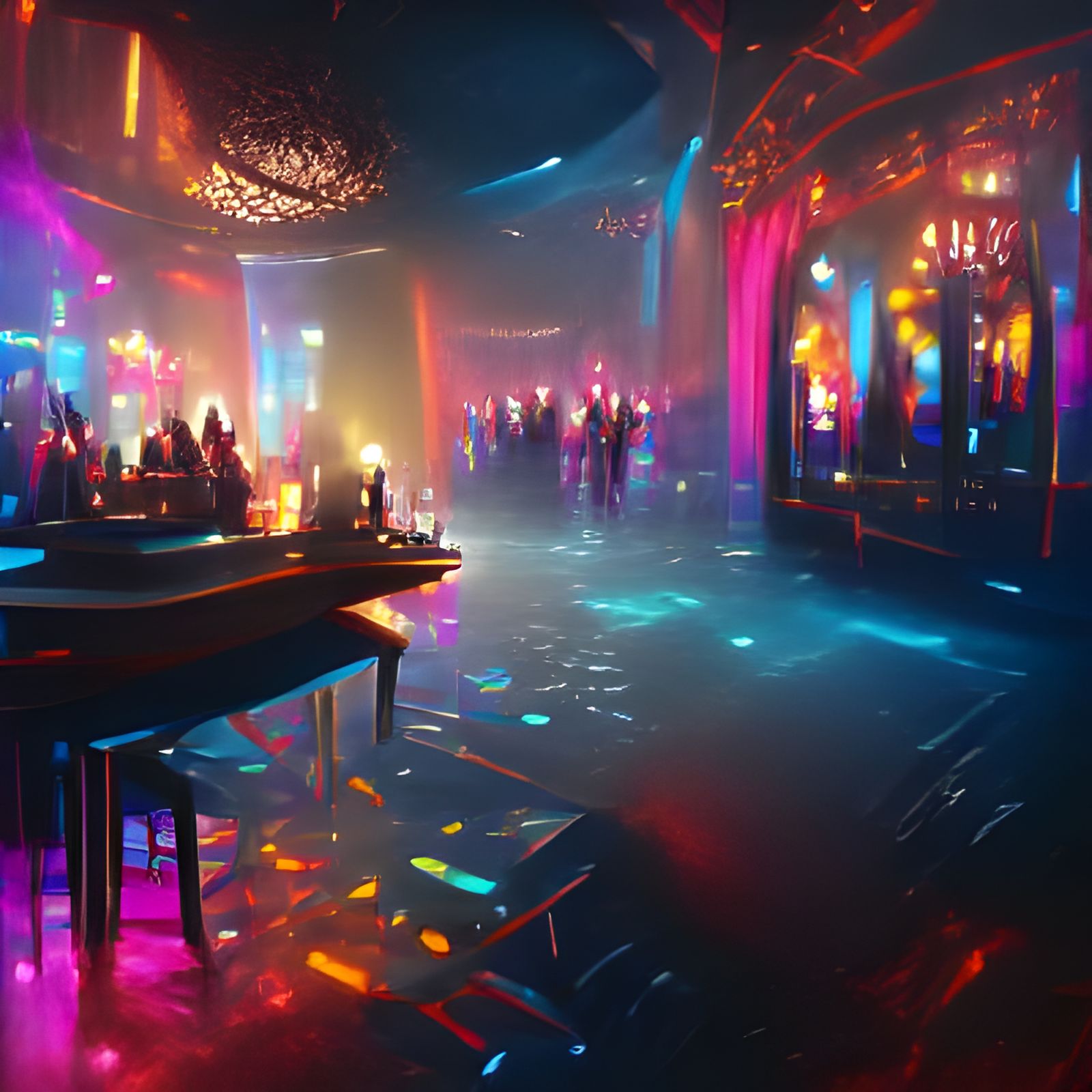 Vibrant Nightclub Scene in 8K Resolution