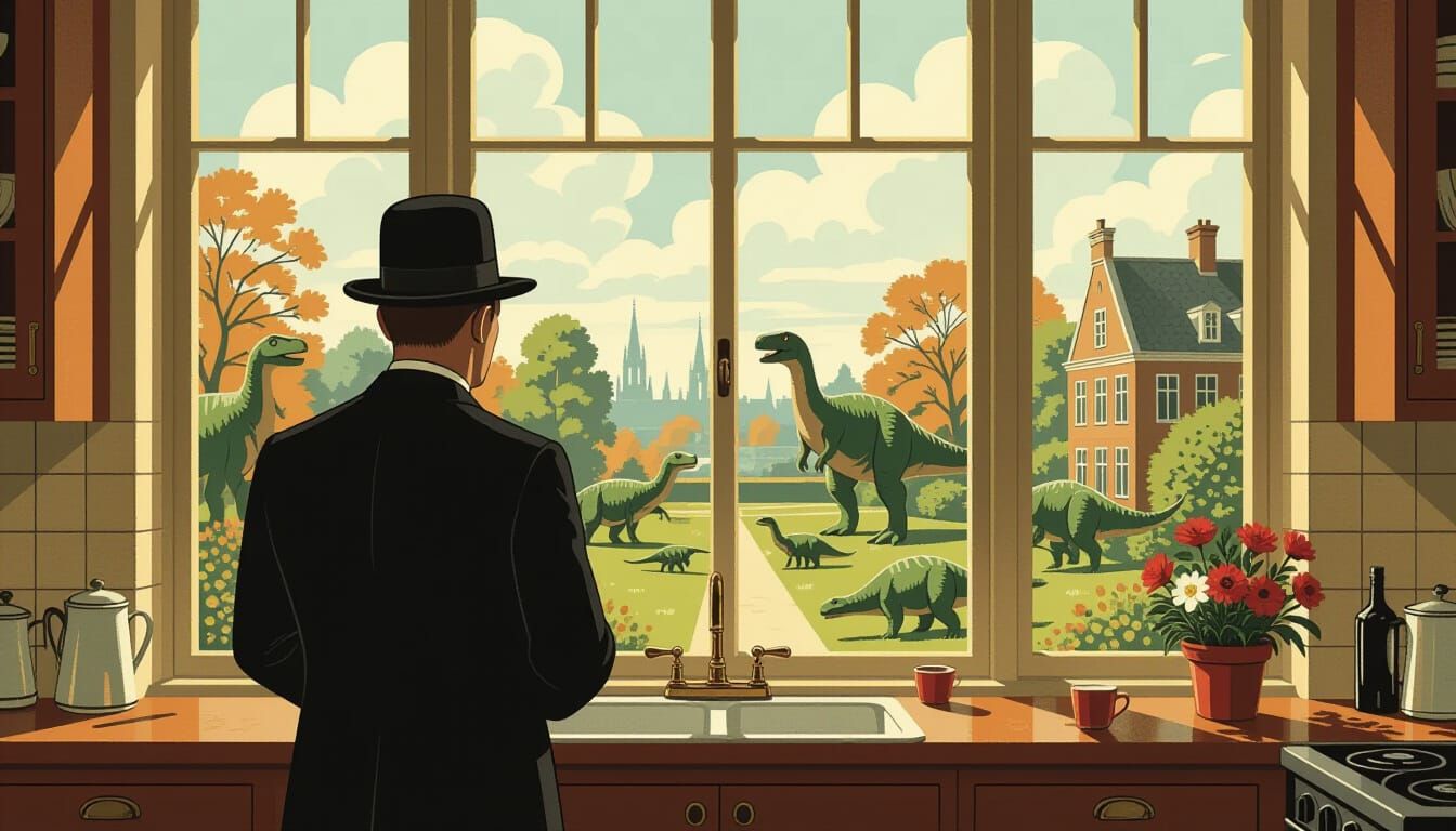 Man Sees Dinosaurs in Surreal Belgian Garden