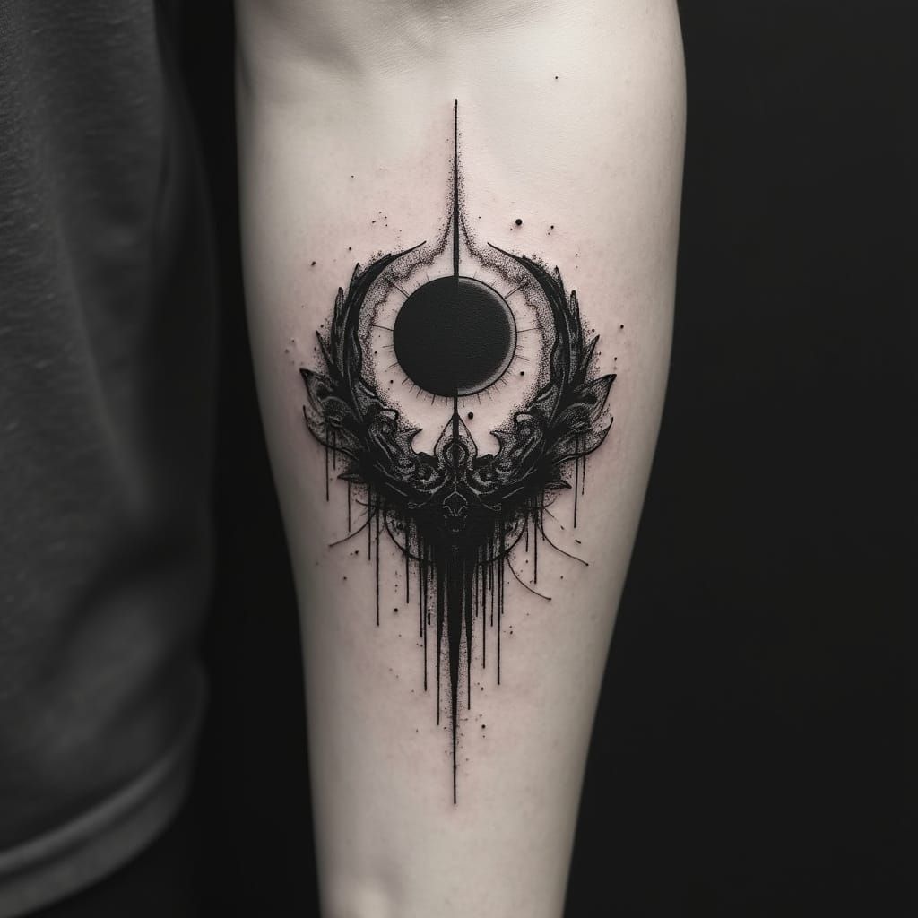 Berserk Eclipse Tattoo in Black Ink