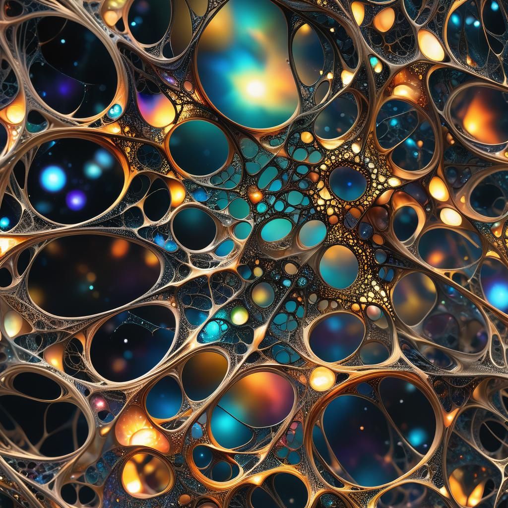 Cosmic Fractal Art: Webs and Galaxy Arches