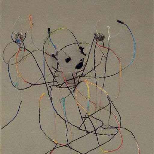 Futuristic String Mouse in Surrealist Style