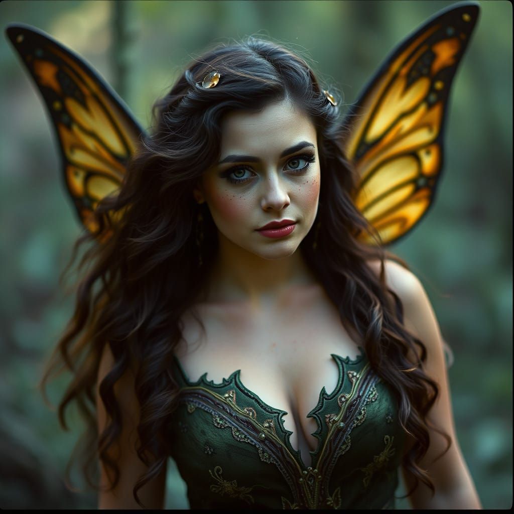 Majestic 35mm Film Still of a Stunning Fae Fairy