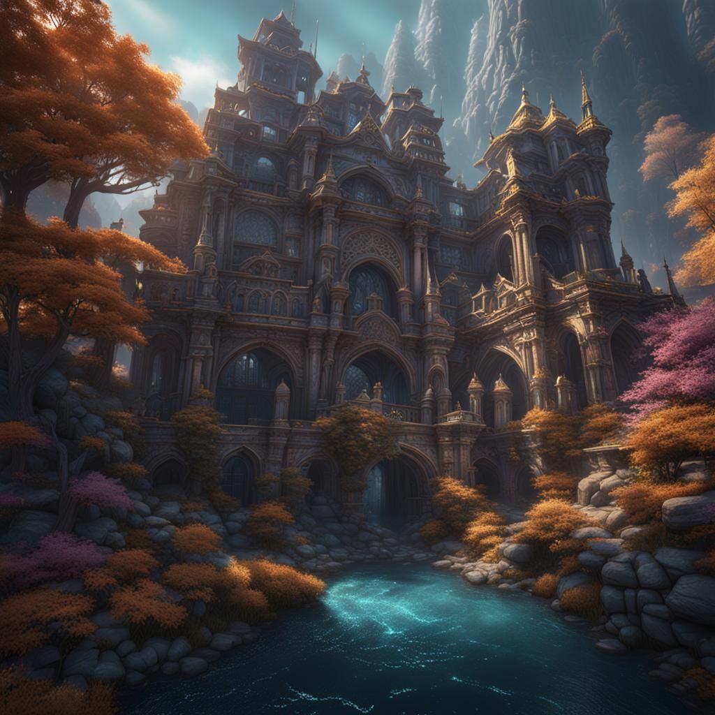 Fantastical Castle Concept Art in Deep Color