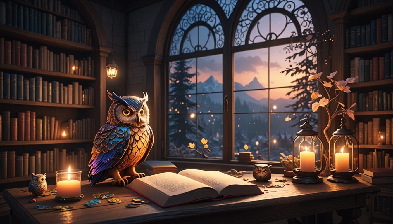 Fairy-Tale Embroidery Hoop in Cozy Anime Style