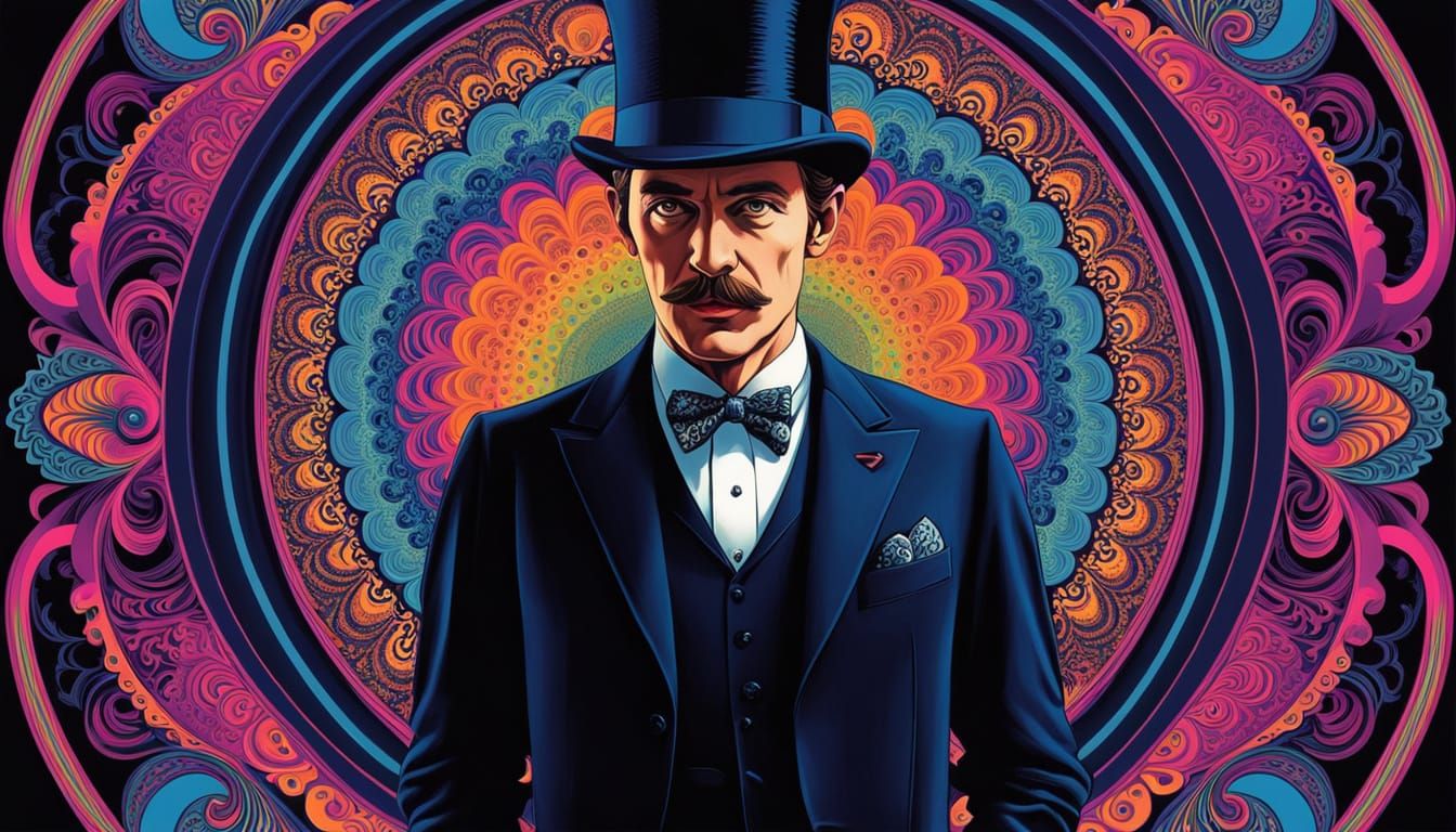 Angèle Van Laeken in Psychedelic 60s Art Poster Style