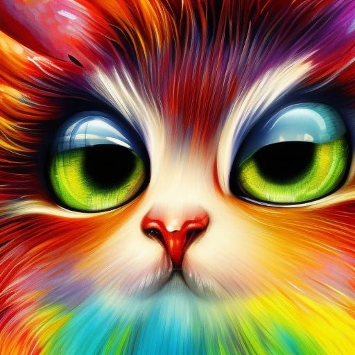 Big-Eyed Fantasy Animal in Hyperrealistic Style