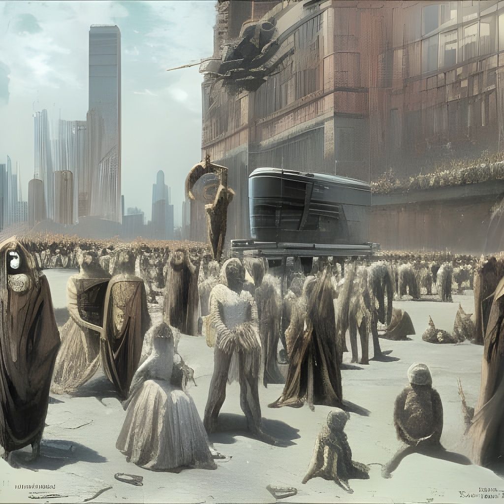 Surreal Sci-Fi Ant Empire Painting