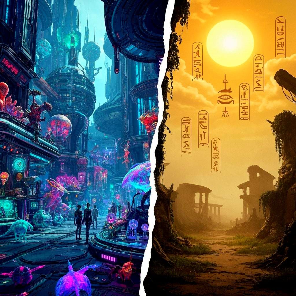 Alien Marketplace: Future Meets Past in Sci-Fi Art