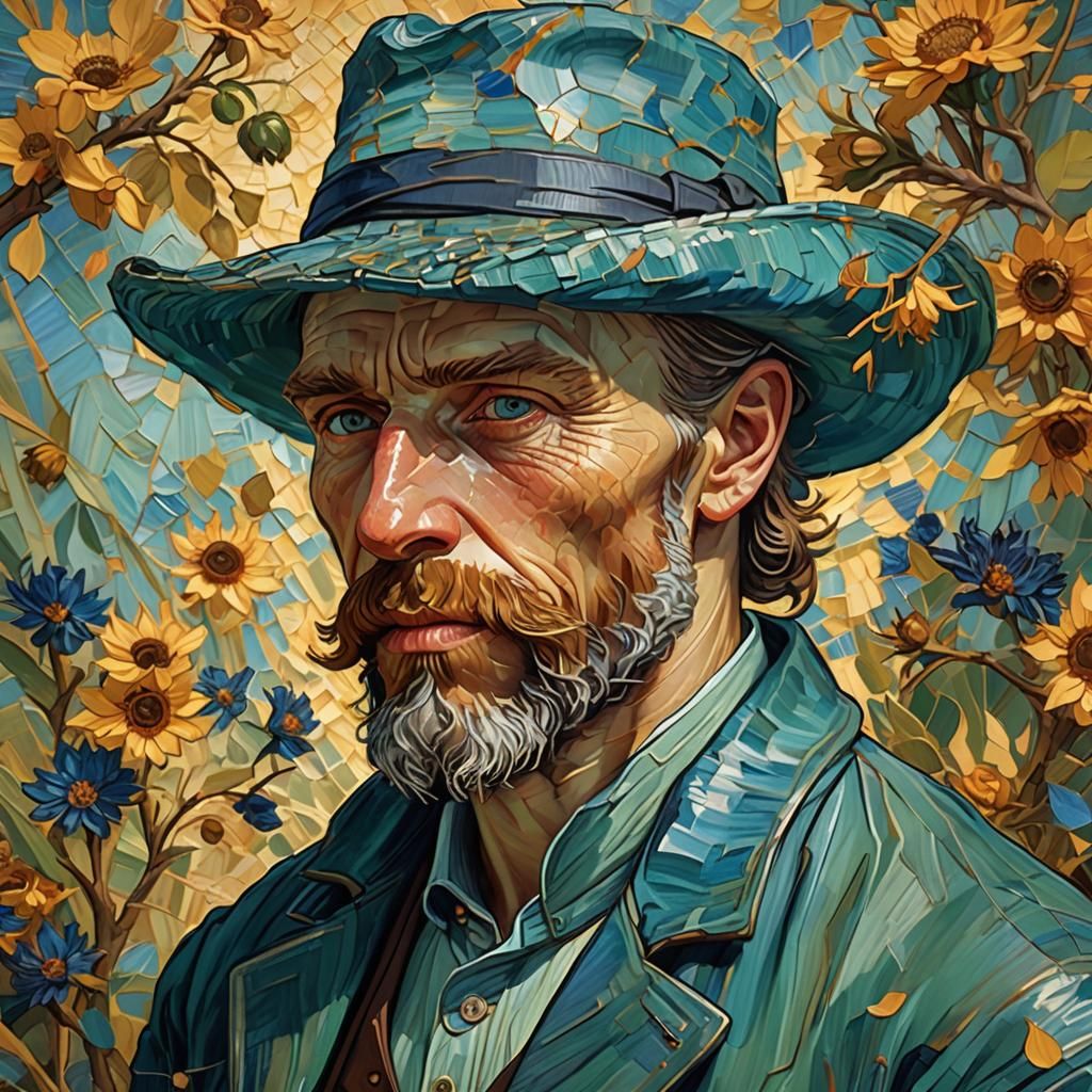 Detailed Portrait in Van Gogh Style