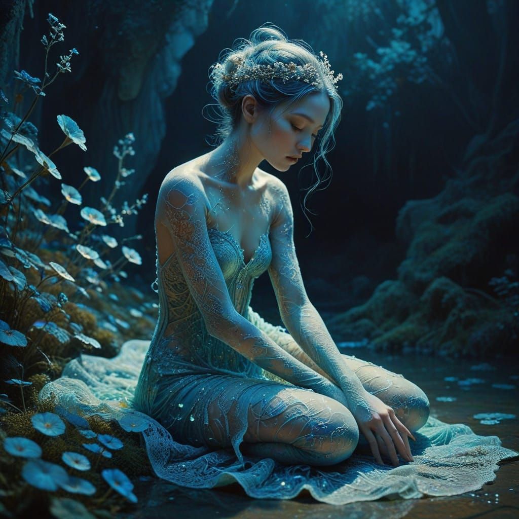 Ethereal Figure Radiates Soft, Comforting Glow