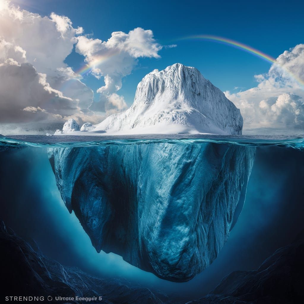 Majestic Iceberg Matte Painting in 8K