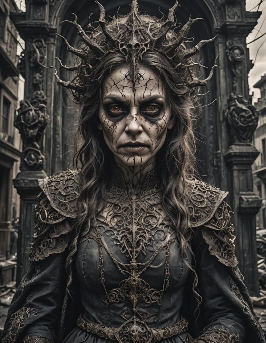 Hyperrealistic Image of Evil with Intricate Details