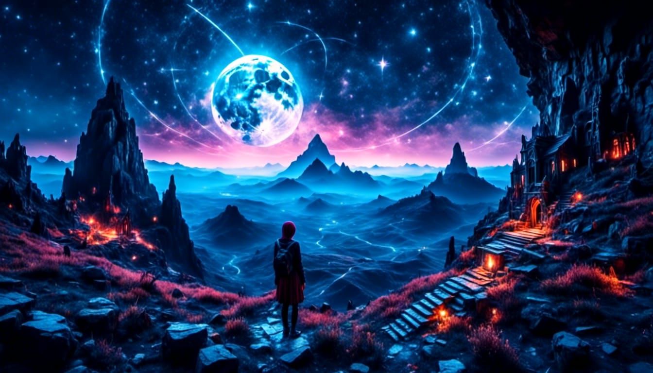 Surreal Four-Dimensional World in Anime Style