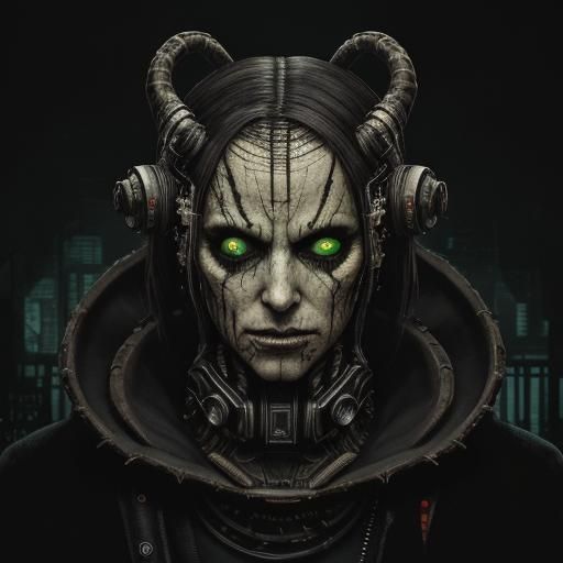 Demonic Close-Up in Analog Horror VHS Glitch Style