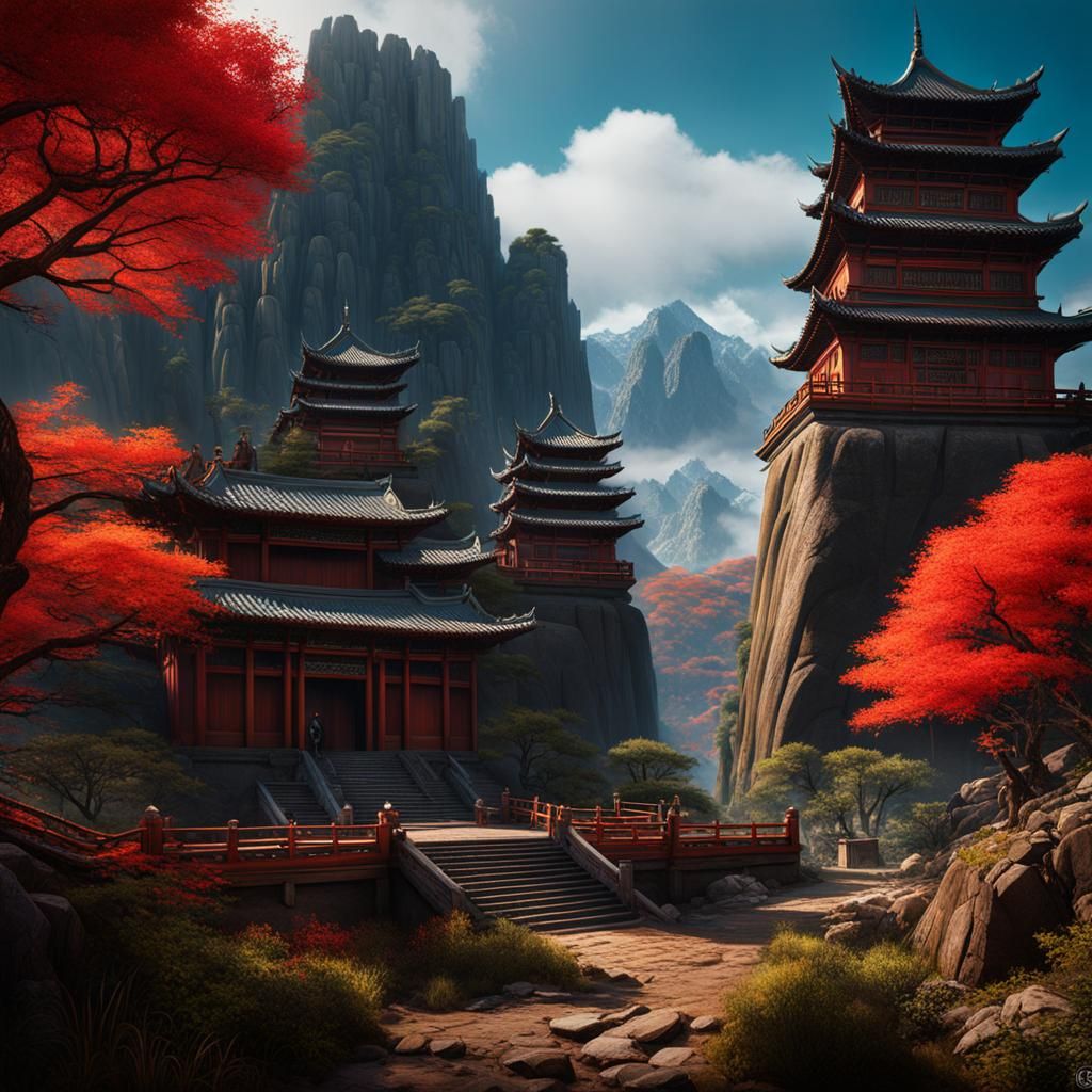 Clint Eastwood Kung Fu Matte Painting