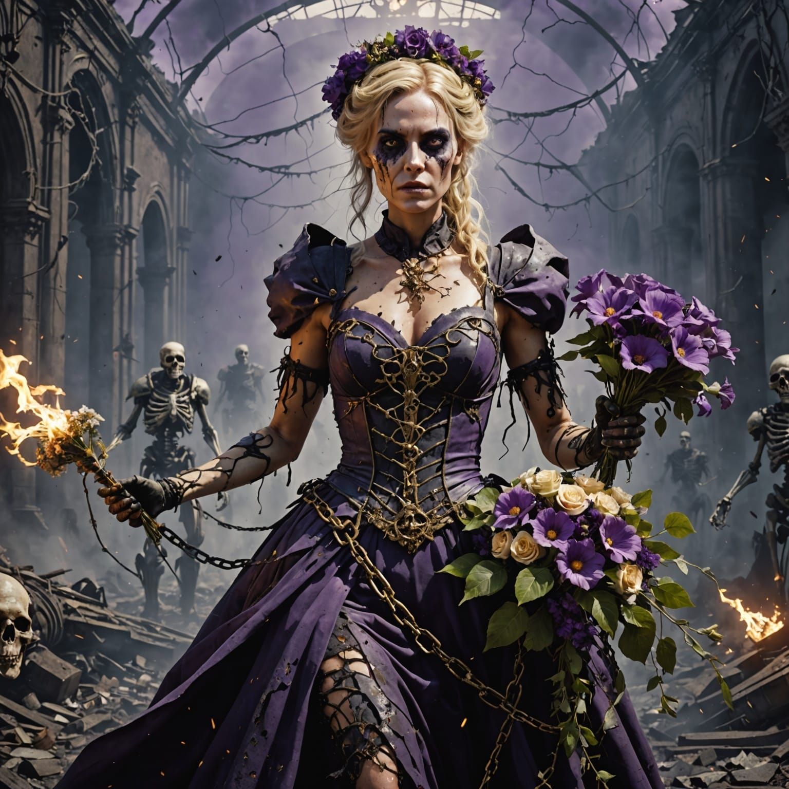 Apocalyptic Bride with Energy Chains, Game Cinematic