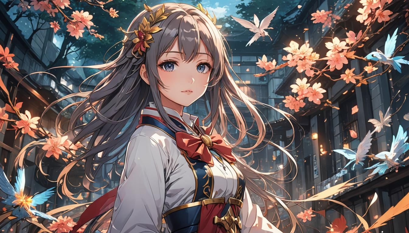 Anime Girl Displaying Wisdom in Manga Style