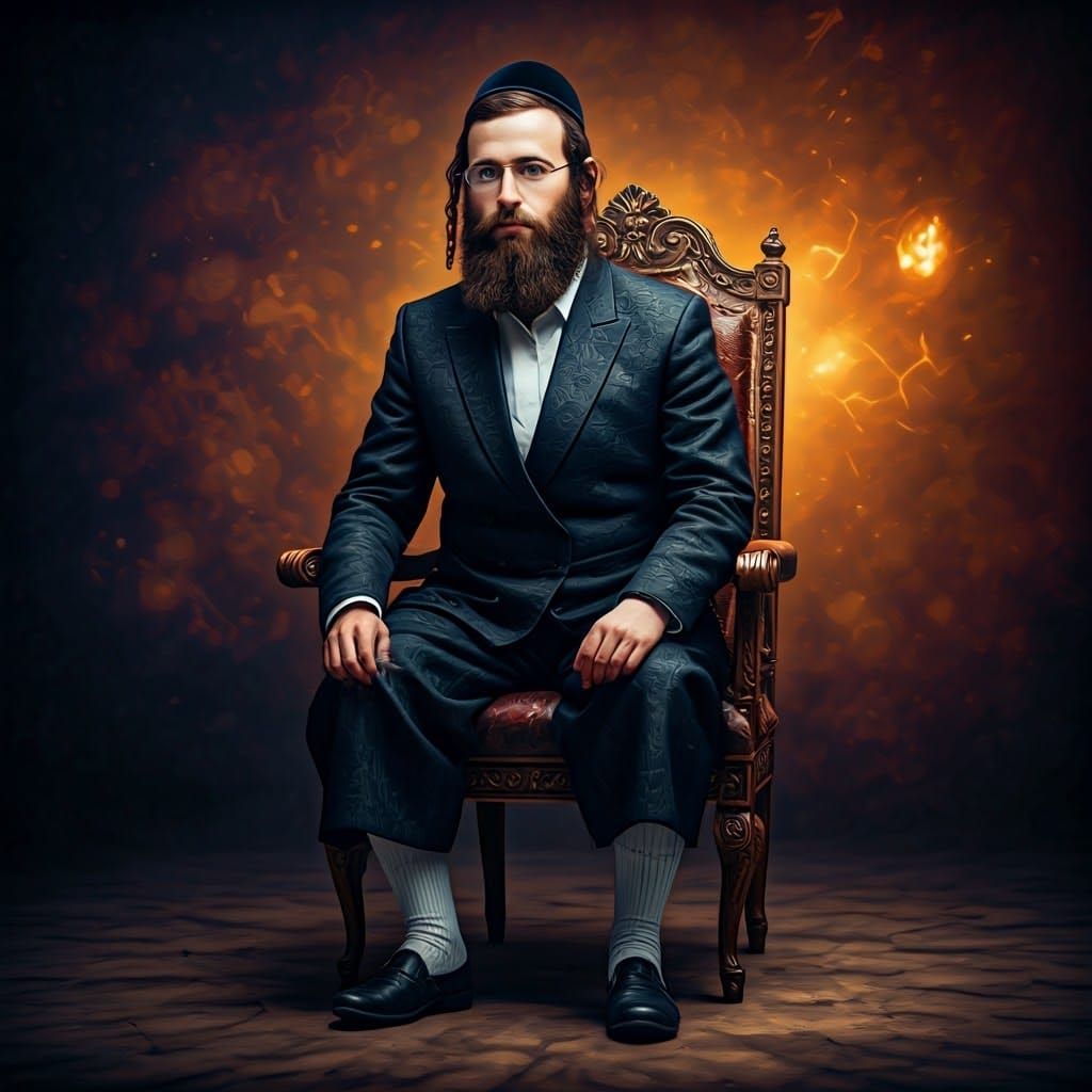 Chassid Gur Man in Traditional Dress: Fantasy Concept Art