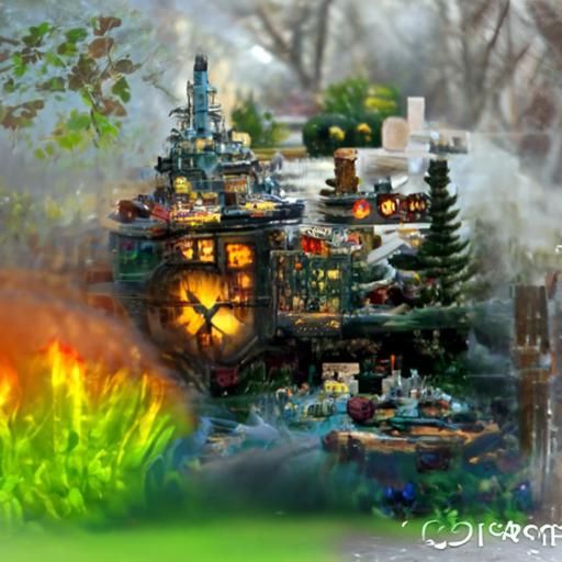 Radioactive Puzzle Piece in Ethereal Fantasy Style